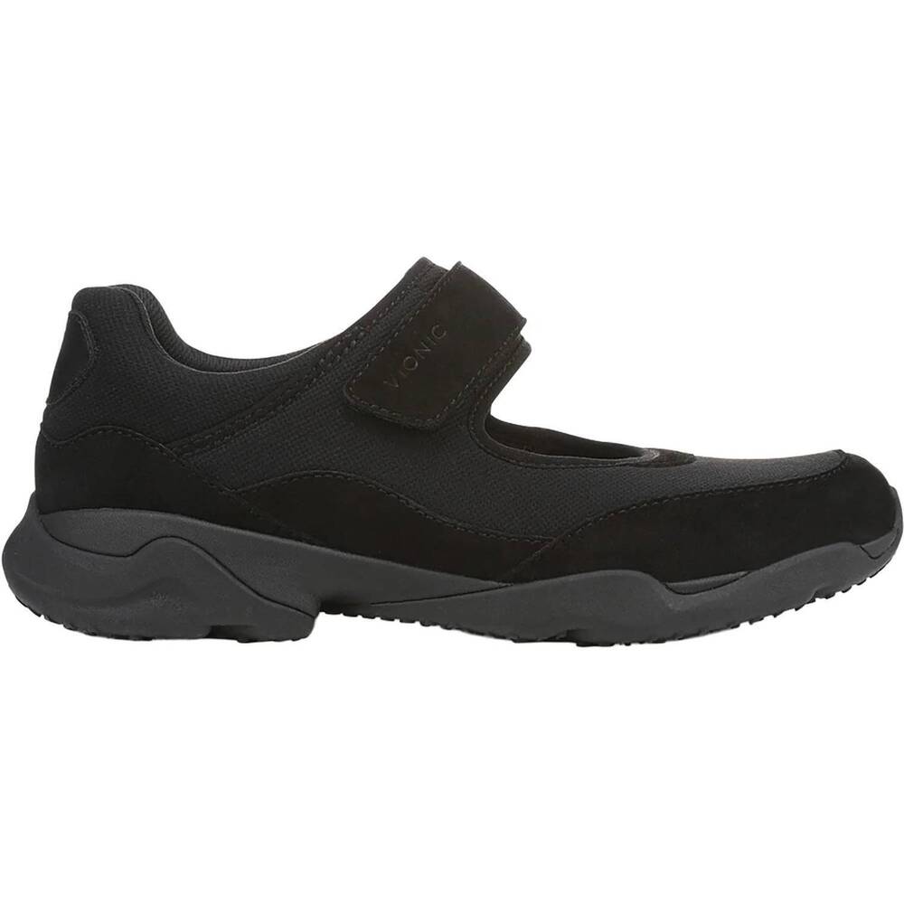 NEW VIONIC women's walk slim giselle sneakers in black suede